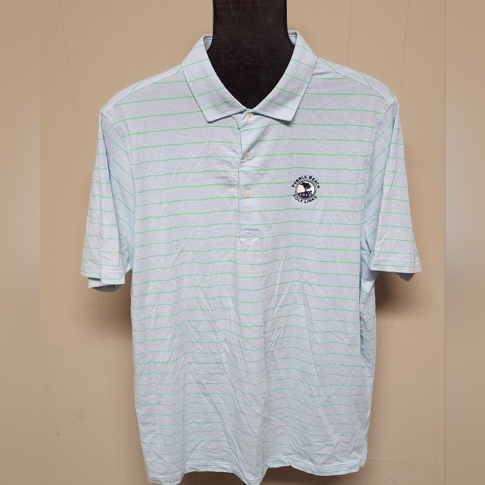 Fennec Golf Sunwashed Collection Men's Large Peeble Beach Golf Links Polo Shirt